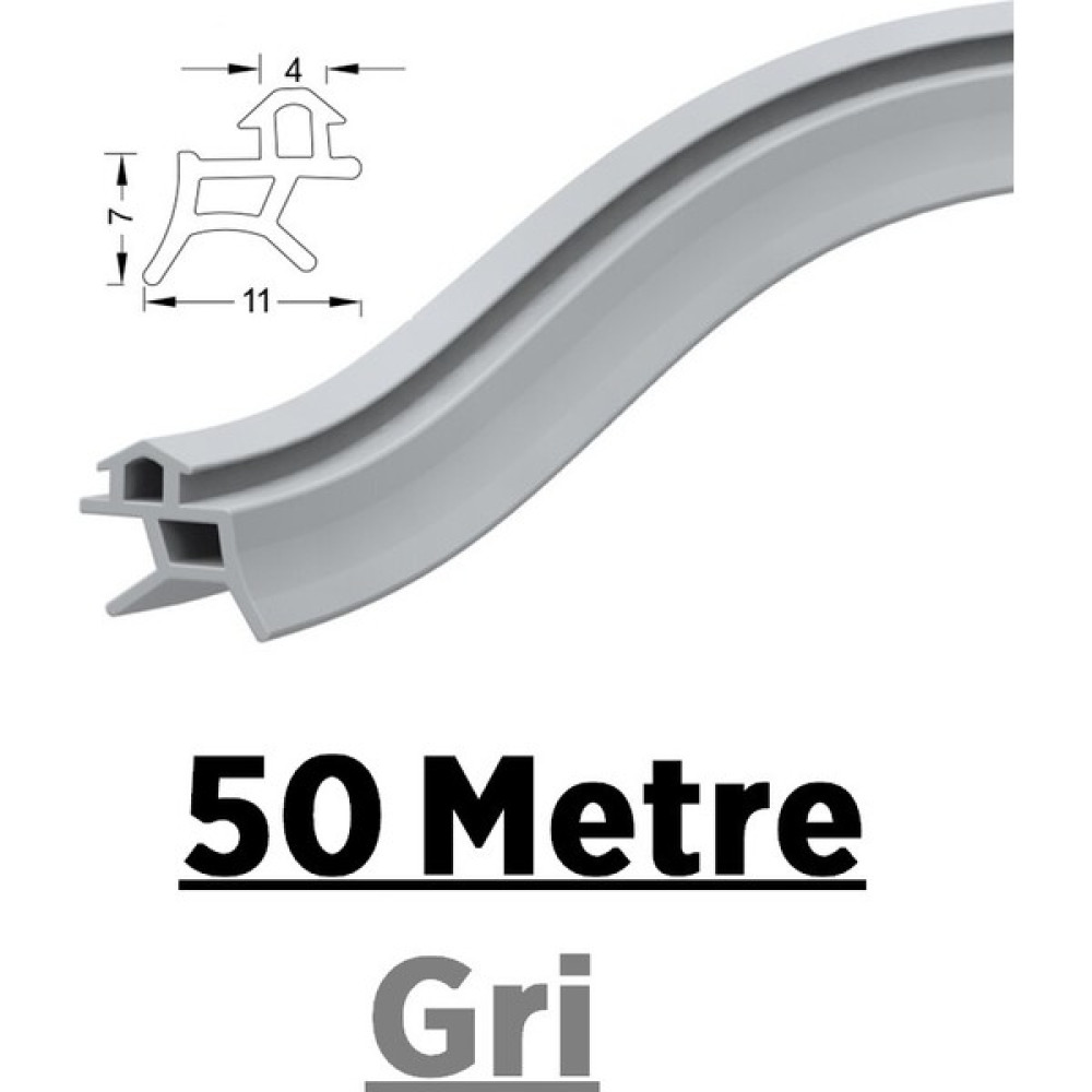 Contacall Pen Markalarının Kapı Pencere Contası Pvc Fitili 50 Metre Gri Tüm Standart Pvc Pimapen, Fıratpen, Egepen, Winsa Gibi Markalara Uygun Dış Cephe Yalıtım Malzemeleri Fiyatı