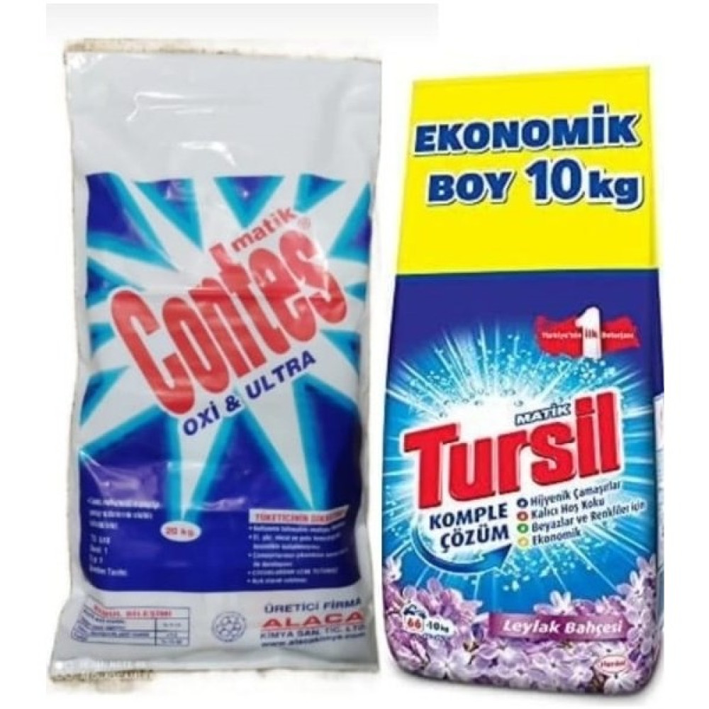 Contes Matik 15 kg + Tursil Matik 10 kg Çamaşır Deterjanı Fiyatı