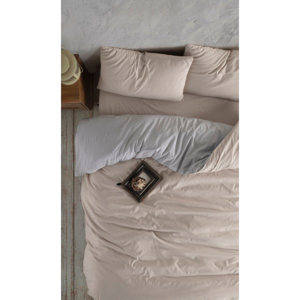 Conzaliza Tek Kişilik Nevresim Takımı |Lastikli Çarşaflı |Pamuklu - 160 x 200 cm - Açık Bej Nevresim Takımı Fiyatı