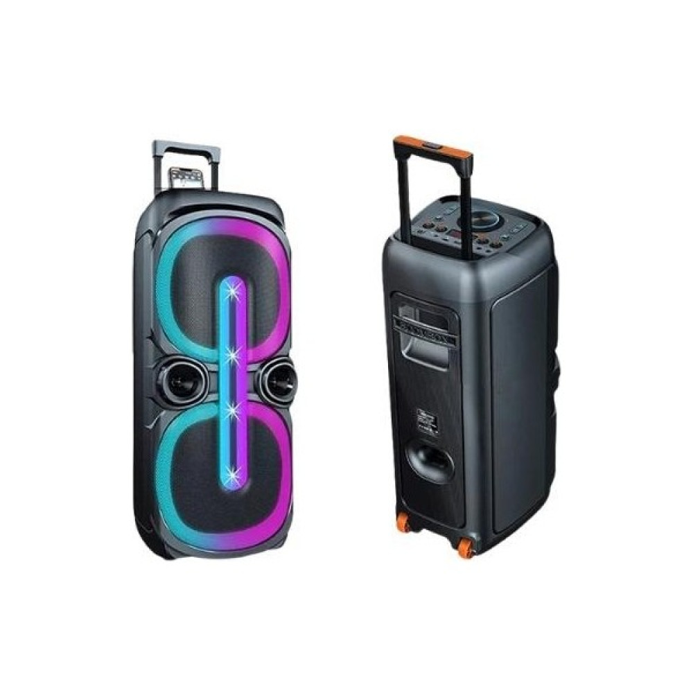 Coofbe 400W Valiz Tipi Dev Taşınabilir Bluetooth Hoparlör Speaker Rgb Işıklı Dj Karaoke Hoparlör - Siyah Bluetooth Hoparlör Fiyatı