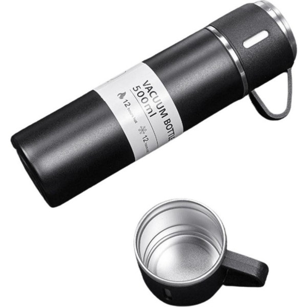 Coofbe 500ML Paslanmaz Çelik Bardaklı Termos Çift Katmanlı Termos Bardak Mug Araç Kahve Çay El Termosu Kamp Mutfağı Fiyatı