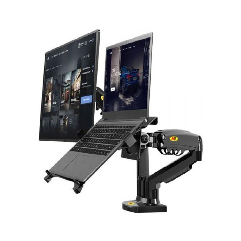 Coofbe Amortisörlü Yükseklik Ayarlı 17"-27" Monitör Tutucu ve Laptop Standı 2in1 Ergonomik Tasarım Monitör Aksesuarları Fiyatı