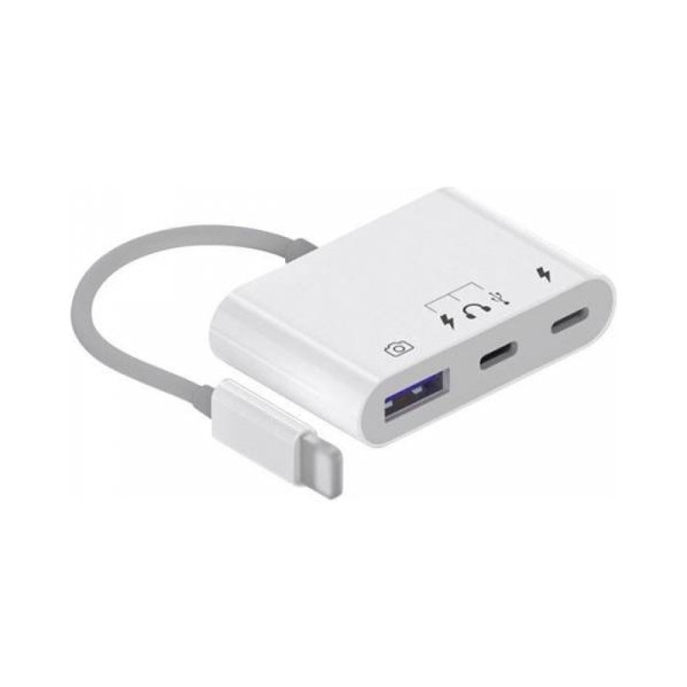 Coofbe Apple Ipad ve Iphone Için Lightning USB Okuyucu, Type C Şarj ve Kulaklık Dönüştürücü Kablosu - Beyaz Cep Telefonu Kablosu Fiyatı