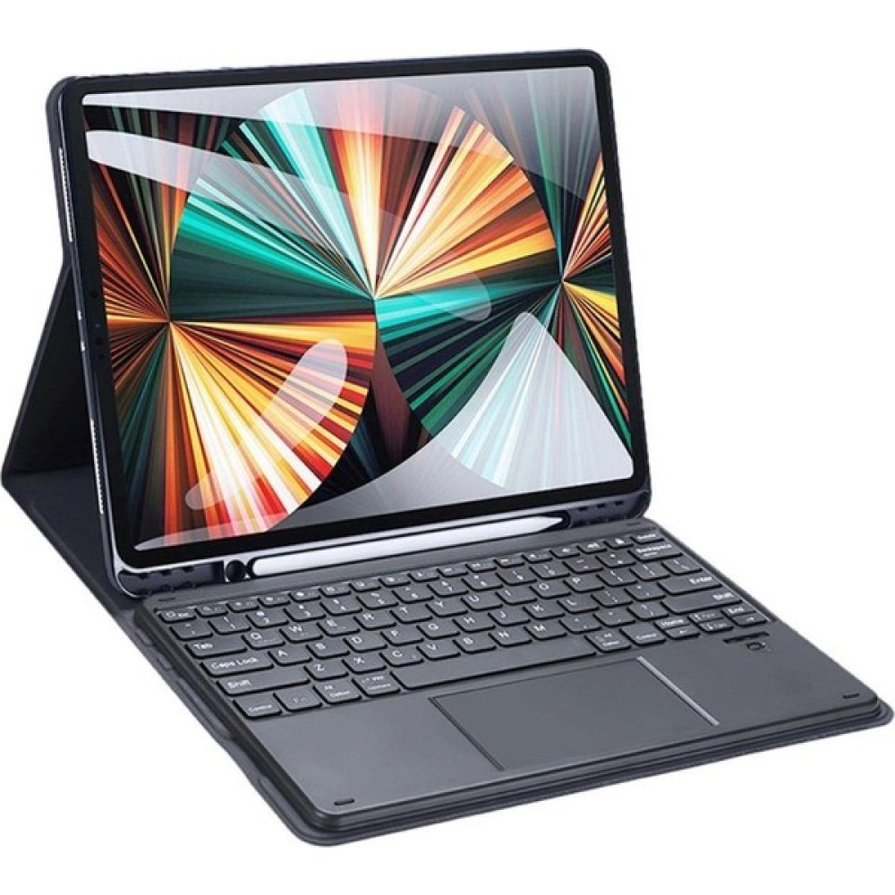 Coofbe iPad Pro 12.9 Kılıf iPad Pro 12.9 2022 2021 2020 Kablosuz Bluetooth Klavye Touchpad Kılıf - Siyah Tablet Kılıfı Fiyatı