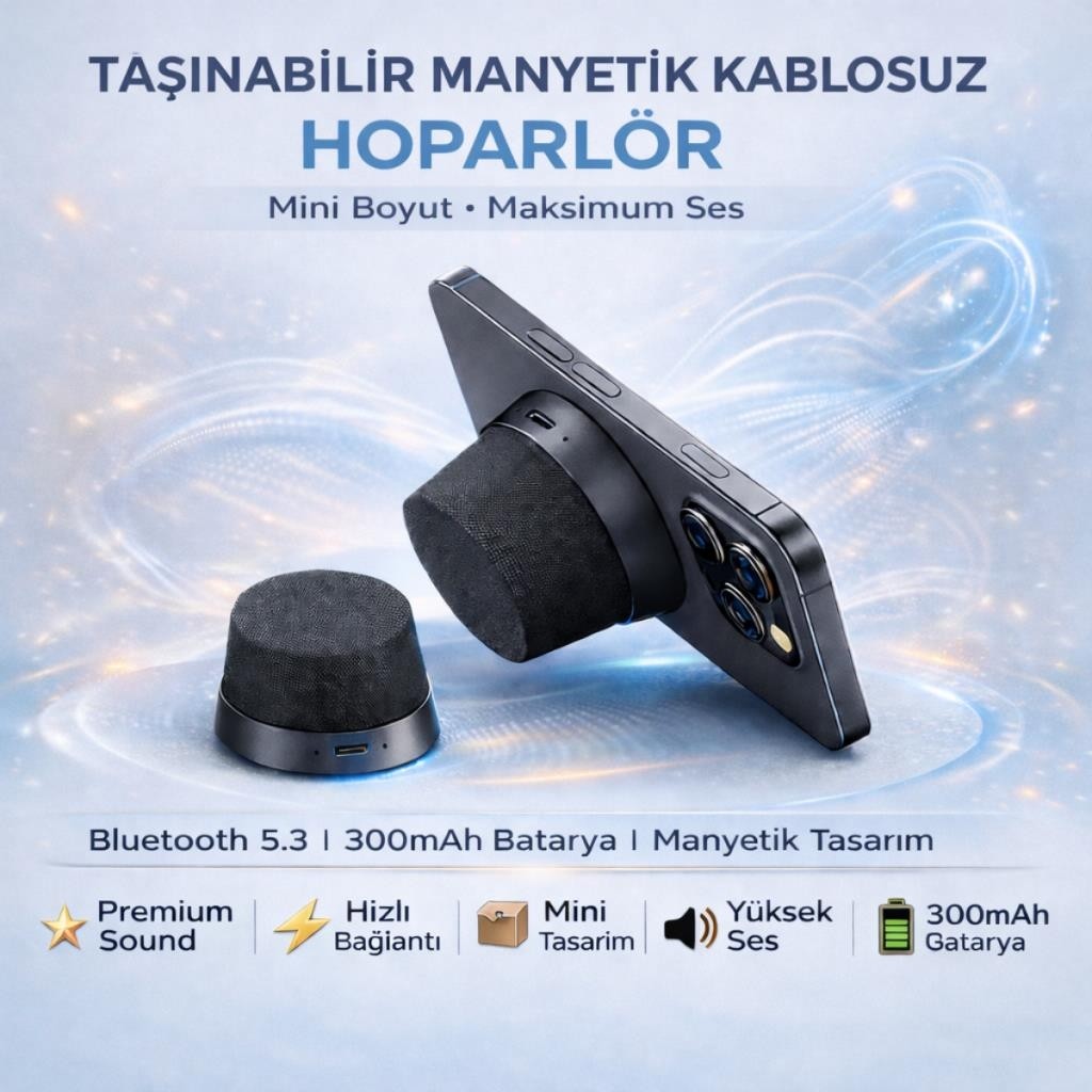 Coofbe Manyetik Magsafe Ile Uyumlu Taşınabilir Şarjlı Bluetooth Hoparlör Vers.5.3 Mıknatıslı Kablosuz Speaker Ses Bombası Taşınabilir Şarj Cihazı - Powerbank Fiyatı