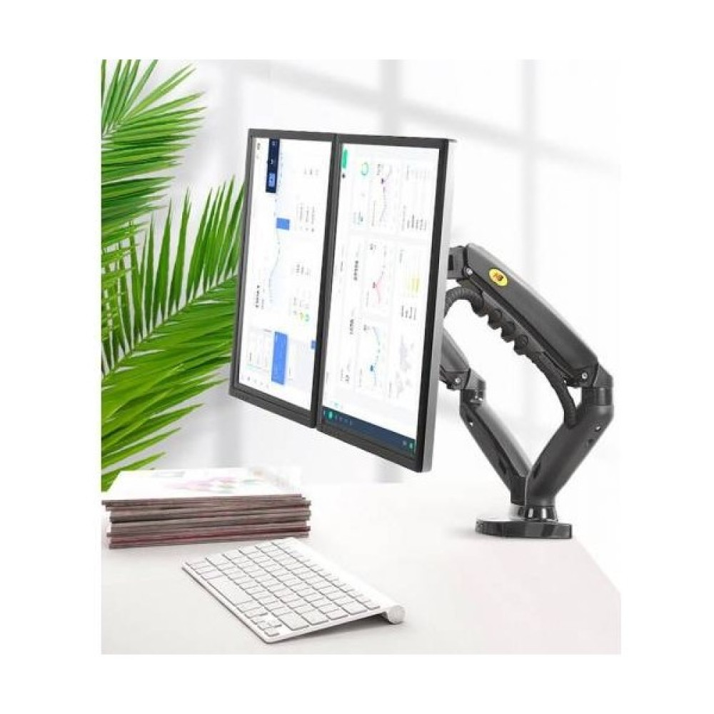 Coofbe Masa Montajlı Nb F160 Amortisörlü Çift Kollu Monitör Tutucu ; LCD LED Monitör Tutucu Monitör Aksesuarları Fiyatı