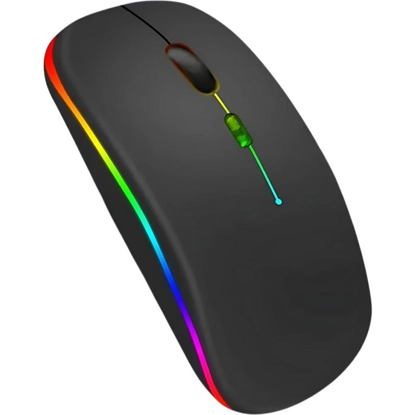 Coofbe Rgb Işıklı Ayarlanabilir 3dpı Şarjlı Sessiz 2.4g+Kablosuz Bluetooth Mouse Laptop Tablet Uyumlu - Siyah Klavye - Mouse Fiyatı