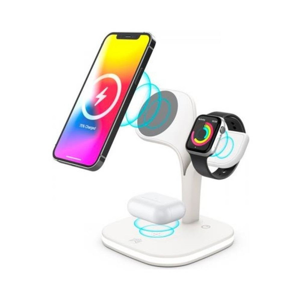 Coofbe Super Şarj 5in1 Masaüstü Şarj Standı ve Gece Lambası Apple iPhone 12 13 14 Pro Max Şarj Standı LED Işıklı Cep Telefonu Şarj Cihazı Fiyatı