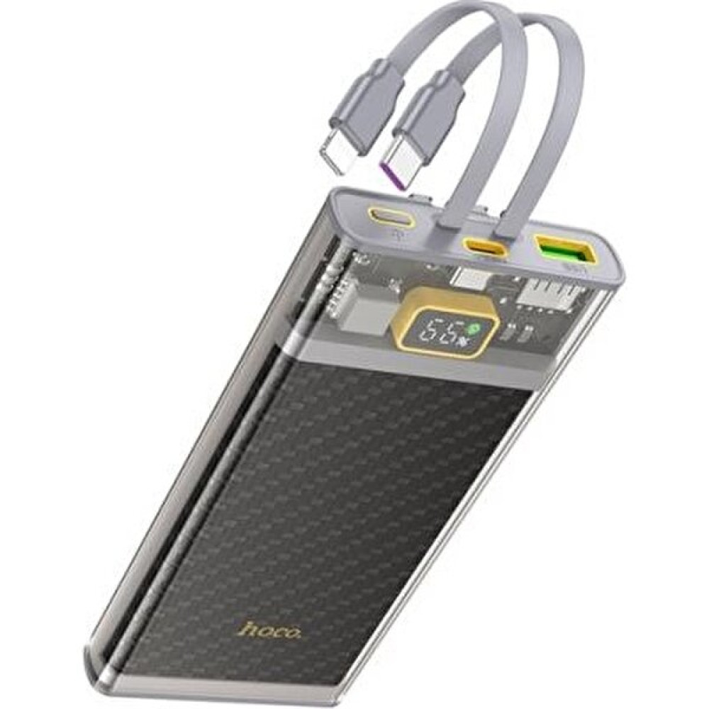Coofbe Super Şarj Şeffaf 22.5W 10000MAH Powerbank Type-C Kablolu Iphone Kablolu Powerbank Şarj Kutusu - Cactus Flower Taşınabilir Şarj Cihazı - Powerbank Fiyatı