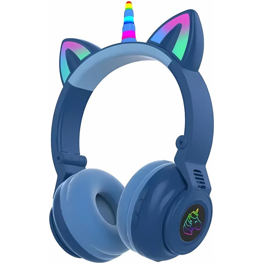 Coofbe Unicorn 94DB Güvenli Ses Kontrollü Yumuşak Kulak Pedli Bluetooth Kulaklık Bluetooth Çocuk Kulaklığı - Mavi Bluetooth Kulaklık Fiyatı