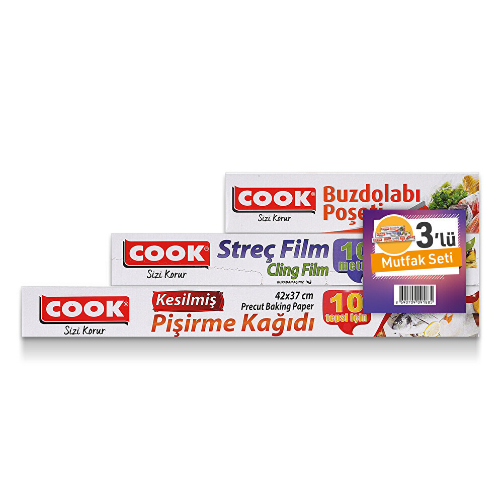 Cook 3 Parça Mutfak Seti Buzdolabı Poşeti Fiyatı
