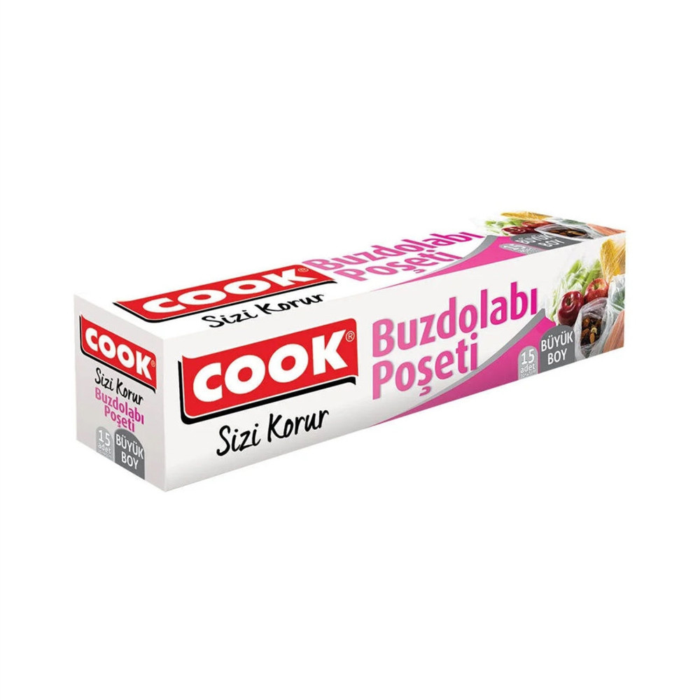 COOK 30X45 Cm Büyük Boy Buz Dolabı Poşeti (15 Adet) (EG-045255) Oto, Bahçe, Yapı Market Fiyatı
