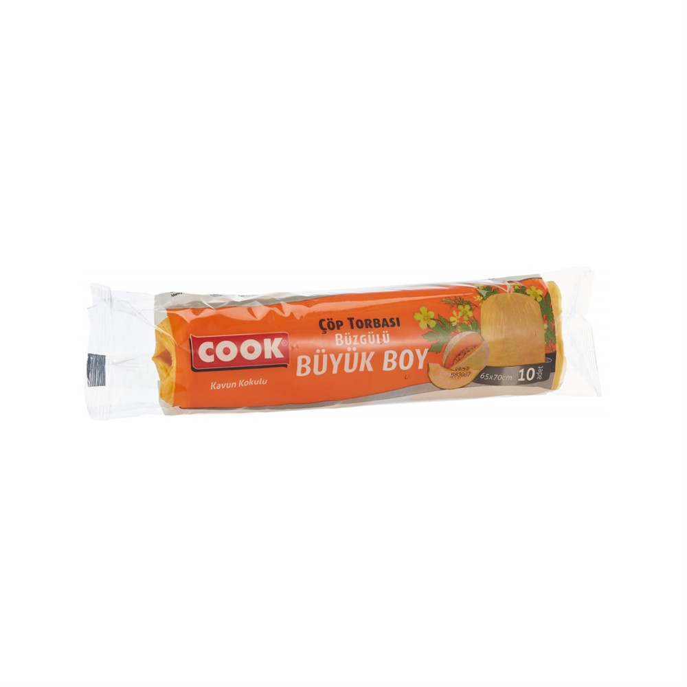 COOK 65X70 Cm Kavunlu Büyük Boy Büzgülü Çöp Torbası (10 Adet) (EG-045296) Oto, Bahçe, Yapı Market Fiyatı