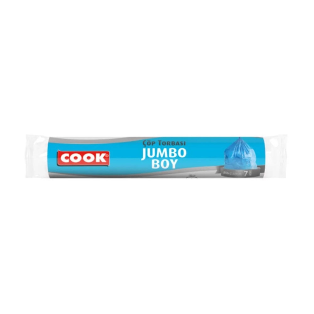 COOK 80X110 Cm Jumbo Boy Rulo Çöp Torbası (7 Adet) (EG-045294) Oto, Bahçe, Yapı Market Fiyatı