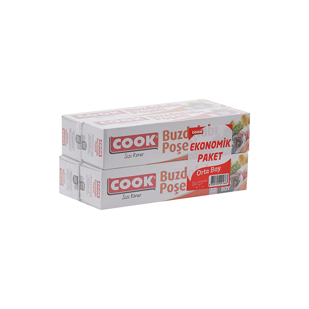 Cook Buzdolabı Poşeti 4 Al 3 Öde Orta Boy Buzdolabı Poşeti Fiyatı