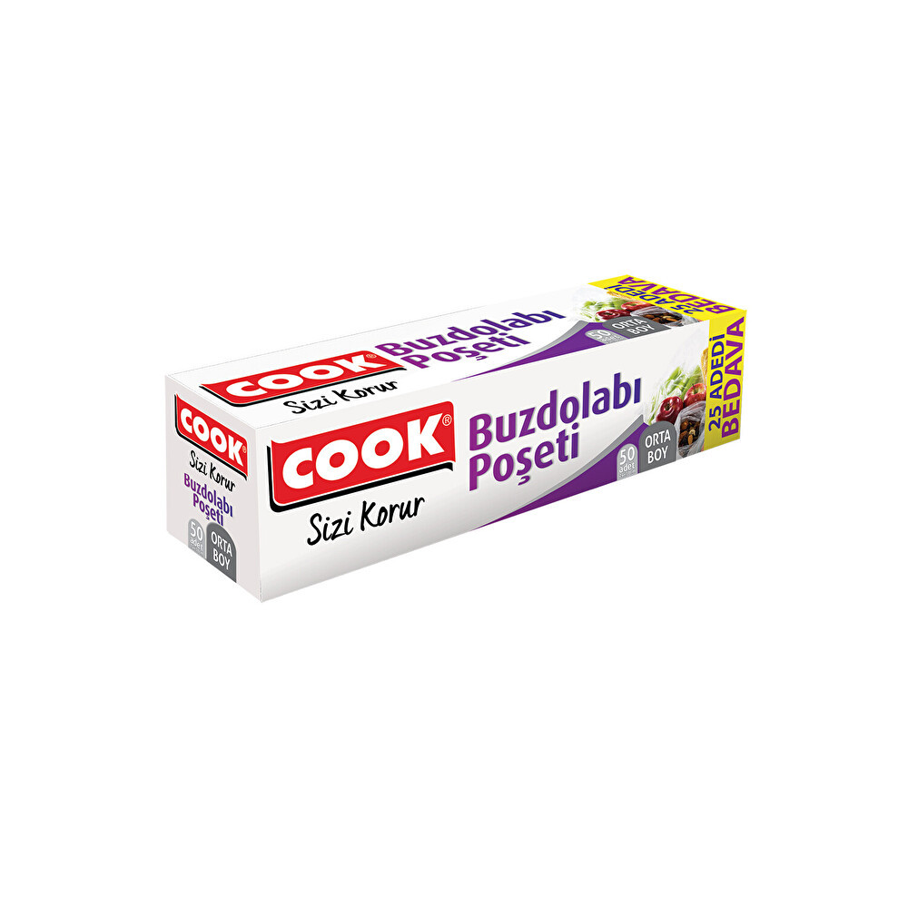 Cook Buzdolabı Poşeti Ort Boy 50'li Buzdolabı Poşeti Fiyatı