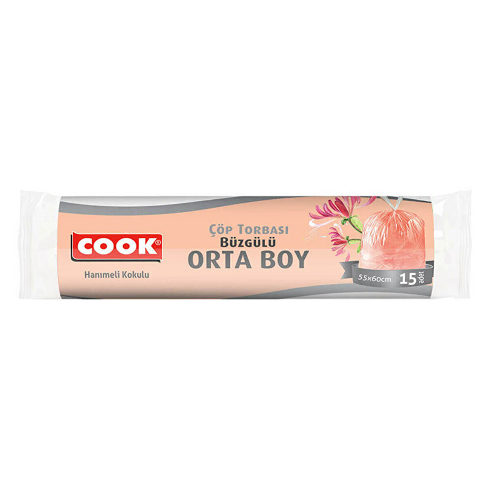 Cook Büzgülü Orta Boy Hanımeli Çöp Torbası 15'li Çöp Poşetleri Fiyatı