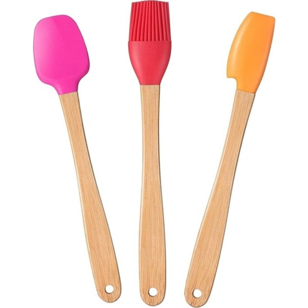 Cook Case 3'lü Bambu Spatula Servis Seti Renkli - 3 Adet Mutfak Gereçleri Fiyatı