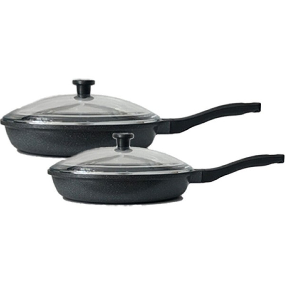 Cook Case Granit Döküm Ikili Tava Seti Kapaklı 20-26CM Tavalar Fiyatı