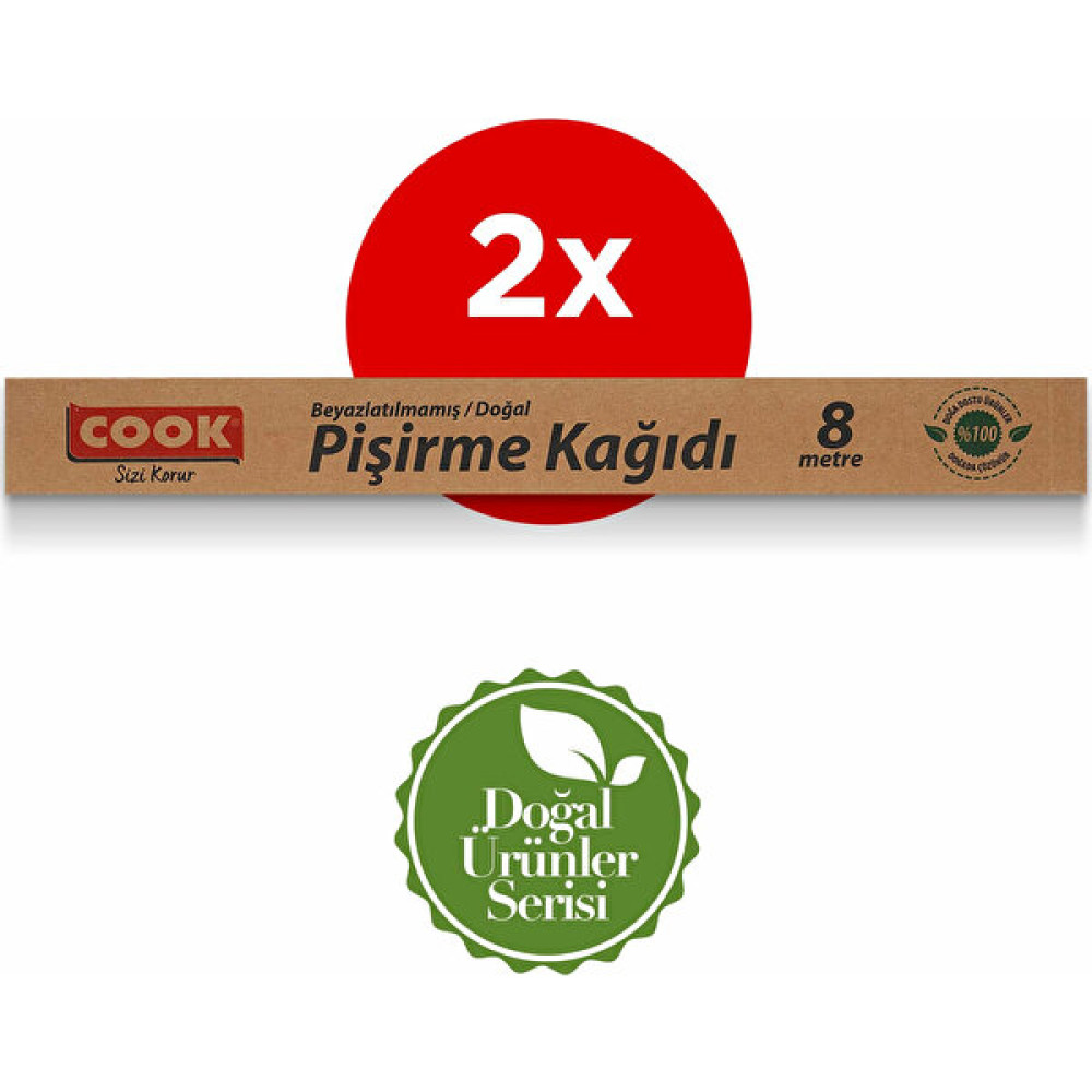 Cook Doğal Pişirme Kağıdı 37 cm x 8 M 2'li Paket Pişirme Kağıdı Fiyatı