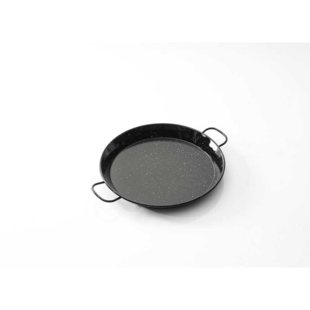 Cook-Lab Siyah Parlak Simli Çift Kulplu Emaye Paella Tava 18 cm Tavalar Fiyatı