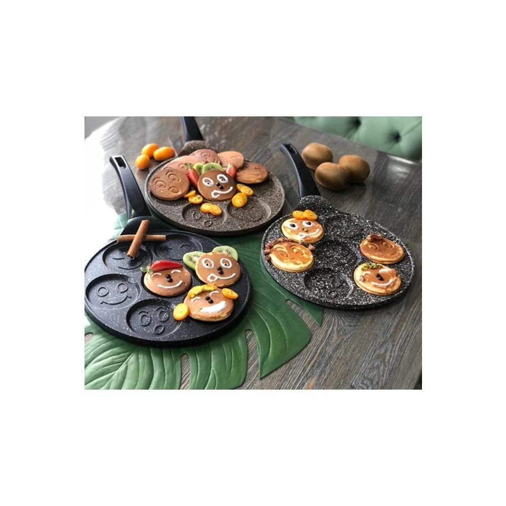 COOKCASE Granit Emojili Pankek Tava 28 Cm Tavalar Fiyatı