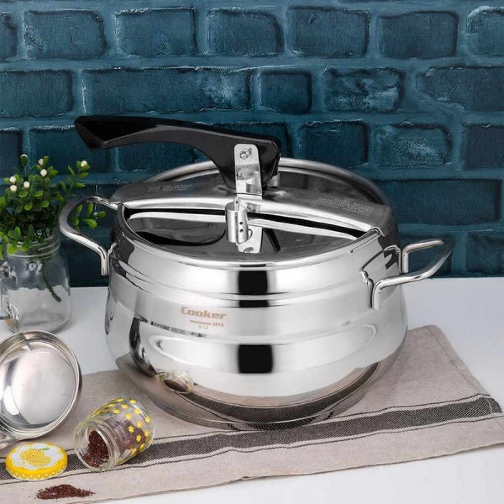 Cooker CKR-911 Lara 6 Lt 304 Kalite Klasik Düdüklü Tencere - Gümüş - 6 L Düdüklü Tencereler Fiyatı