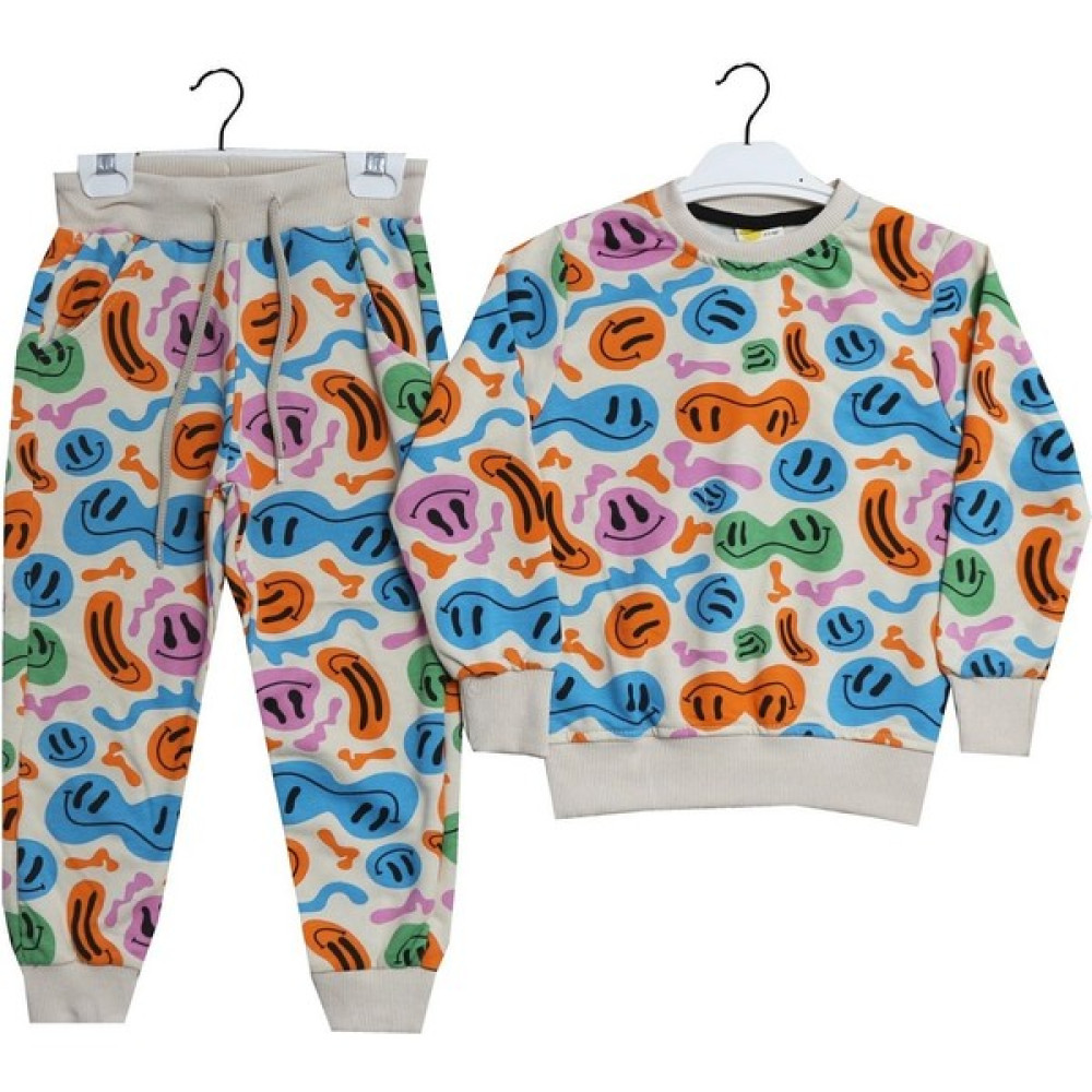 Cookie Kids Hem Erkek Hem Kız Çocuk Eşofman Takımı Desenli Eşofman Takımı Kız Çocuk Giyim Takımı Fiyatı