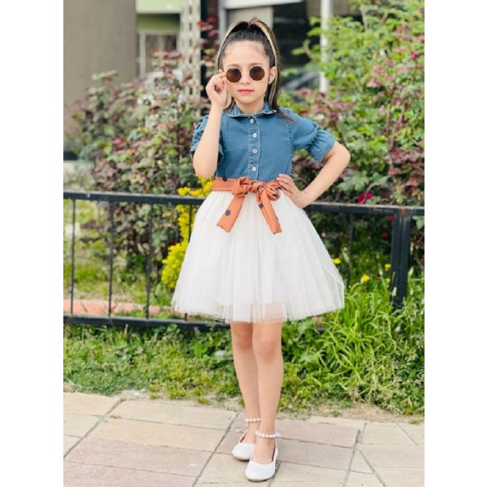 Cookie Kids Kız Çocuk Kot Tül Elbise Kız Çocuk Elbise Fiyatı