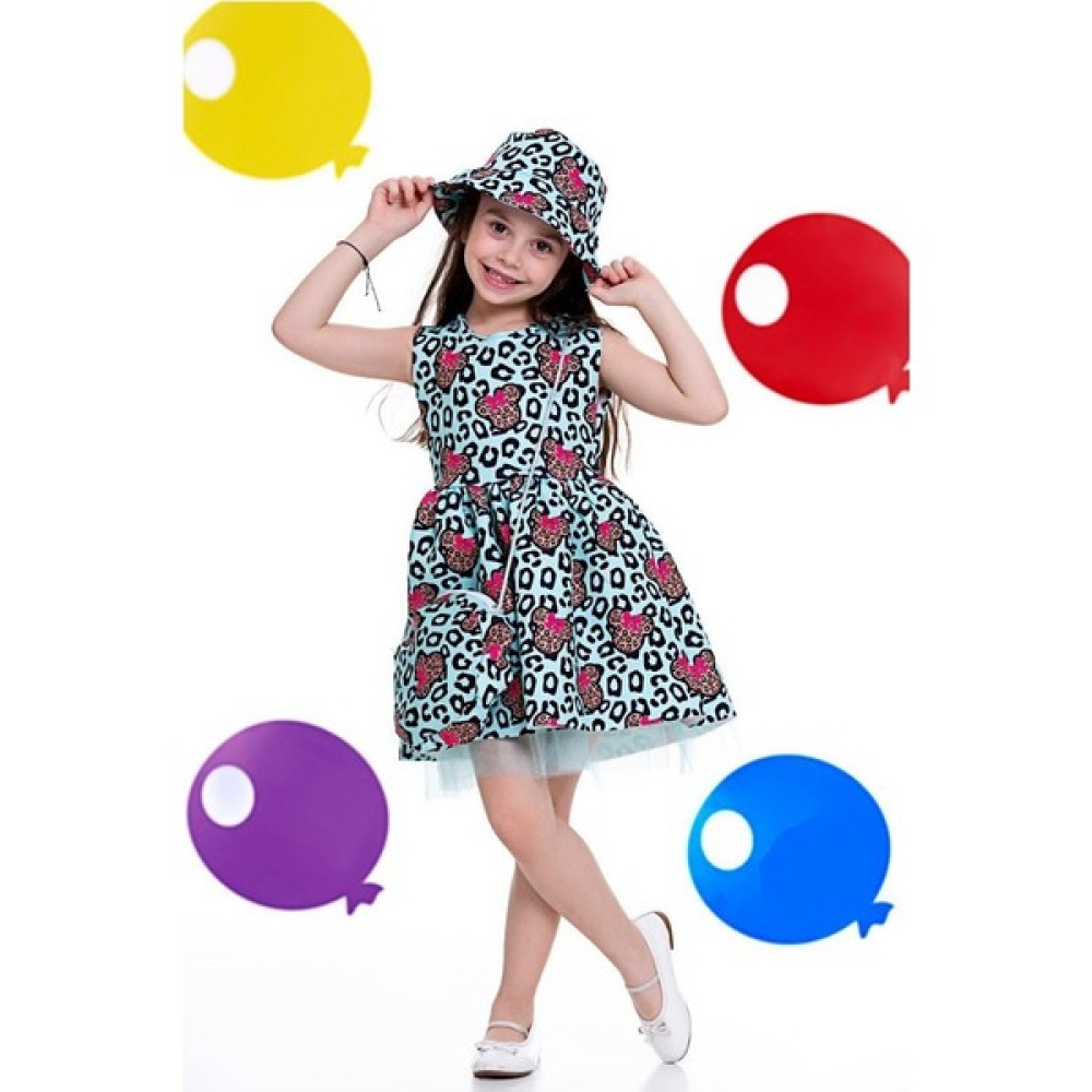 Cookie Kids Kız Çocuk Tütü Çiçekli Elbise Etek Çiçekli 3 Parça Şapka ve Çanta Dahil Kız Çocuk Elbise Fiyatı