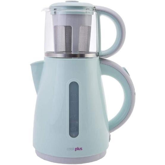Cookplus 1501 1500 W 0.9 lt Demleme 1.7 lt Su Isıtma Kapasiteli Çay Makinesi Mavi Çay Makineleri Fiyatı