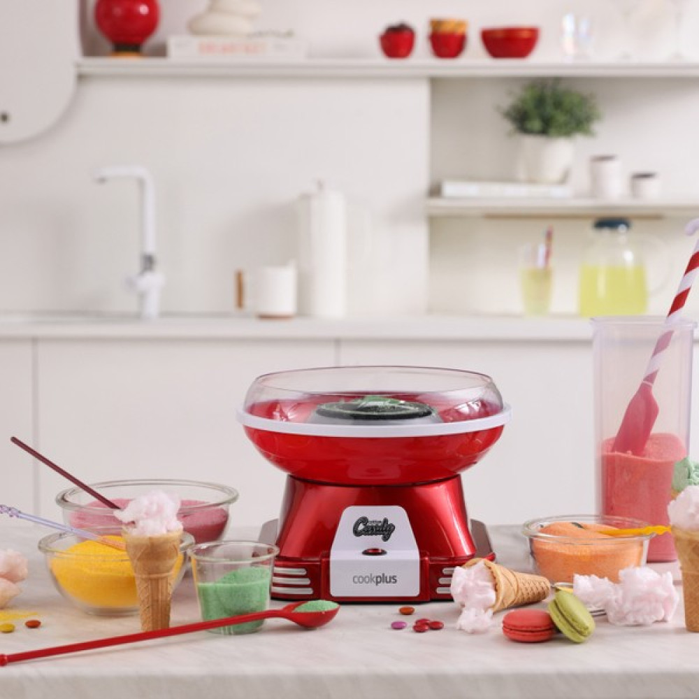 Cookplus Retro Pamuk Şeker Makinesi - Kırmızı Elektrikli Mutfak Aletleri Fiyatı