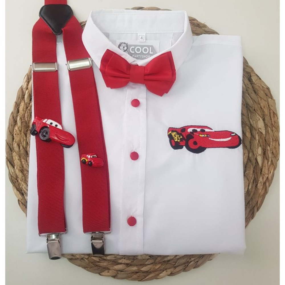 Cool Bebe Şimşek Mc Konseptli Askı Papyon Gömlek Bebek Gömlek Fiyatı