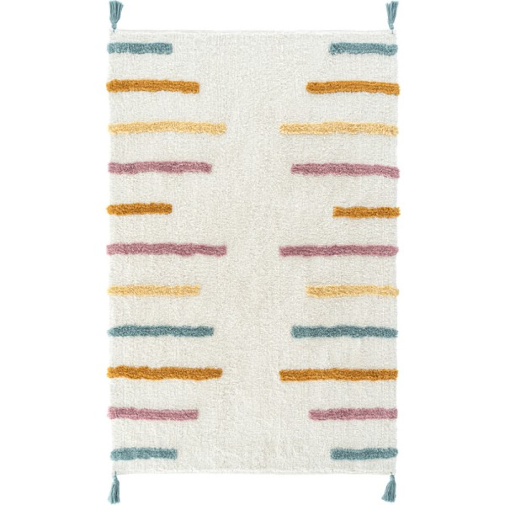 Cool Halı Cool Cotton Ccn 03 Multy Xw Makinede Yıkanabilir Kaymaz Taban Pamuk Dokuma Bebek Halı - 120 x 180 cm - Renkli Bebek Odası Halı Fiyatı