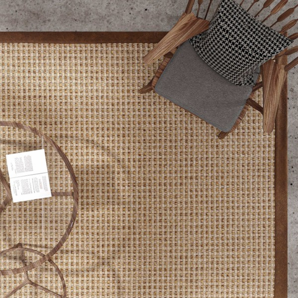 Cool Halı Milano 667 Kahve M310 Hasır Dokulu Halı Kilim Salon Mutfak Koridor Kesme Yolluk Bordürlü Dokuma Makine Halısı - 80 x 150 cm Salon Halısı Fiyatı