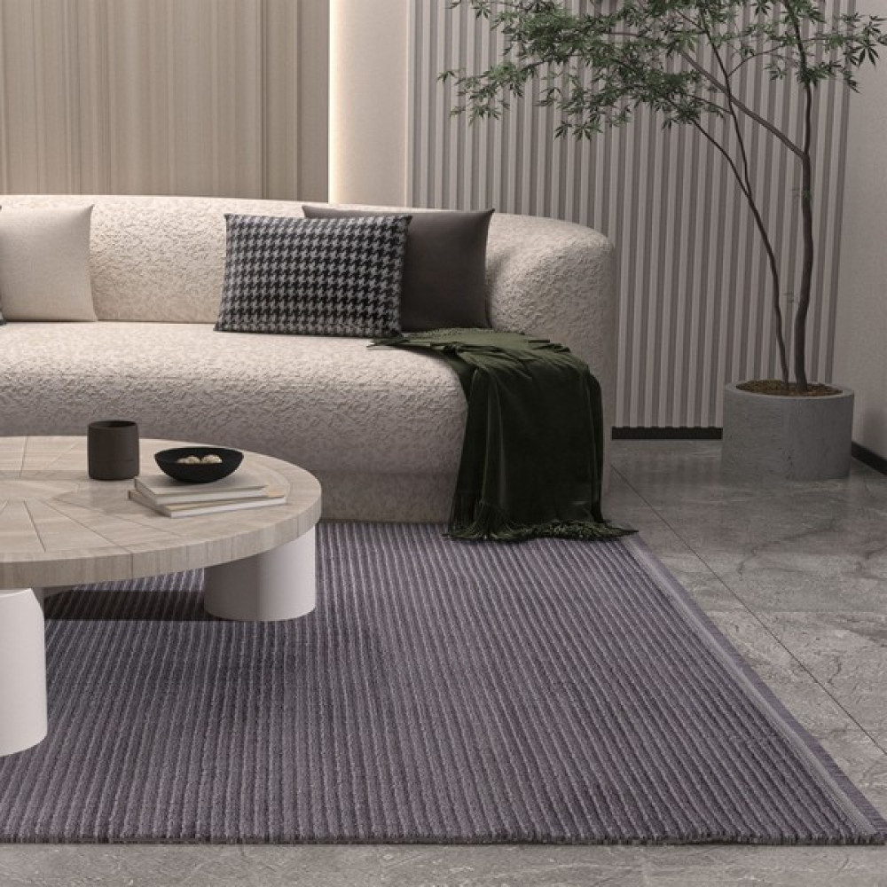 Cool Halı Vetrina 3604 Antrasit Yumuşak Doku Halı Kilim Salon Mutfak Koridor Kesme Yolluk Dokuma Makine Halısı - 200 x 290 cm Salon Halısı Fiyatı