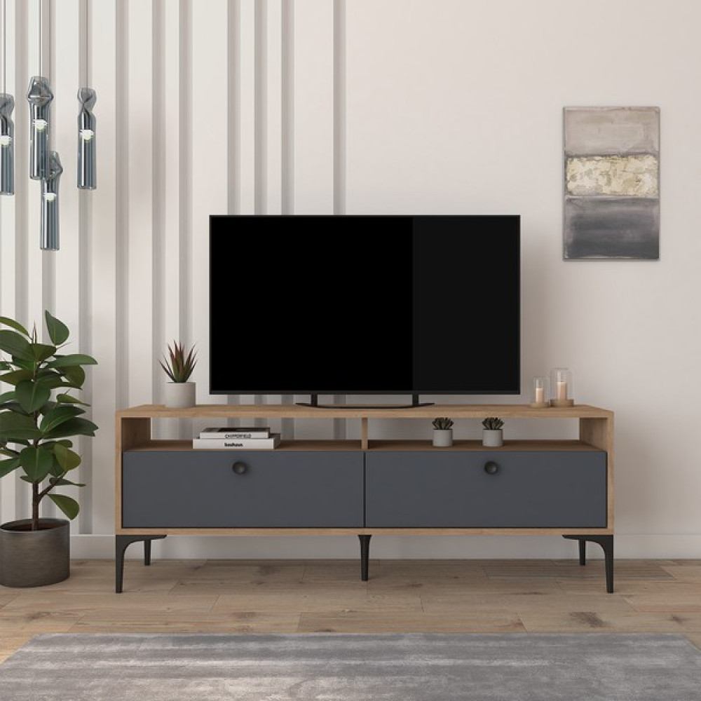 Cool Home Eylül Tv Ünitesi Sepet-Antrasit - Ceviz - Antrasit Tv Ünitesi / Sehpası Fiyatı
