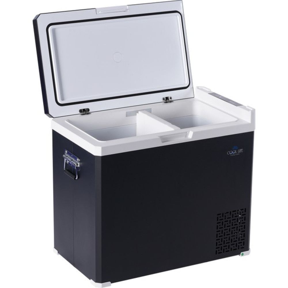 Cool Life CLM50 12/24 V Oto Buzdolabı (çift bölme ve çift dijital) - 50 lt - Siyah Oto Buzdolabı Fiyatı