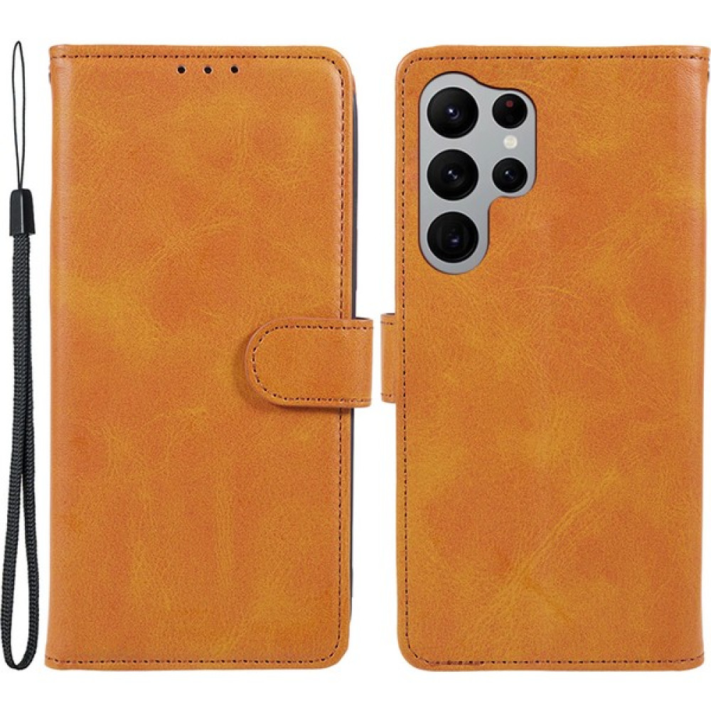 Cool-M Case Samsung Galaxy S24 Ultra Cep Telefonu Kapağı Cüzdan Manyetik Toka Pu Deri Kabuk (Yurt Dışından) - Asker Yeşili - renk Cep Telefonu Kılıfı Fiyatı
