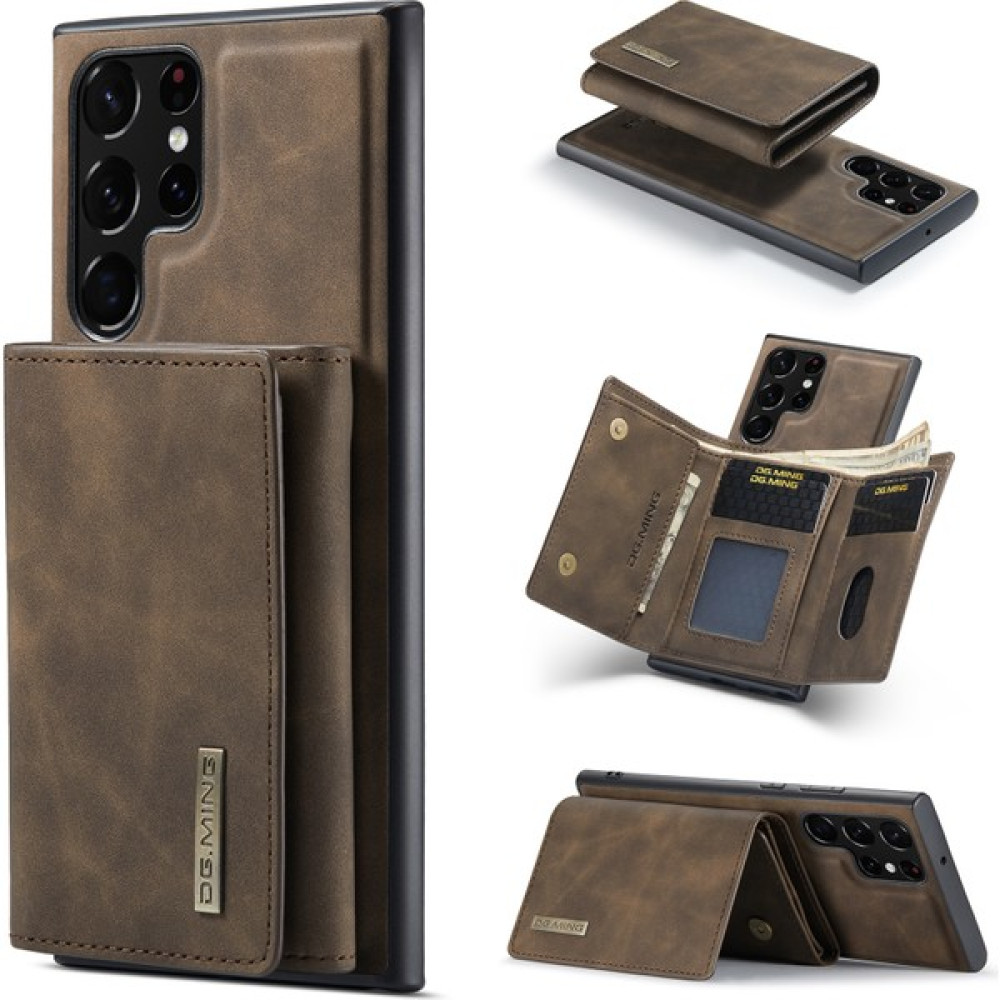 Cool-M Case Samsung Galaxy S24 Ultra Söndürülebilir Cüzdan Telefon Kapağı (Yurt Dışından) - Kahve - renk Cep Telefonu Kılıfı Fiyatı