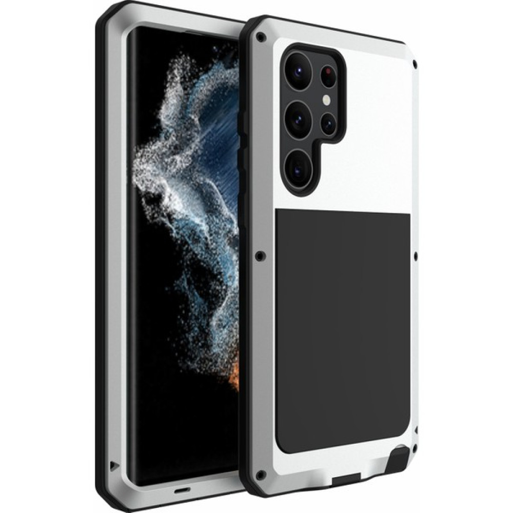 Cool-M For Samsung Galaxy S23 Için Ultra Anti-Drop Silikon + Metal Akıllı Telefon Kasası Şok Geçirmez Telefon Geri Kapak (Yurt Dışından) - Gümüş Cep Telefonu Kılıfı Fiyatı