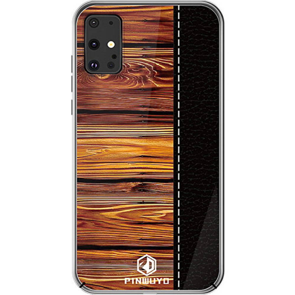 Cool-M Pinwuyo Pin Dun Serisi Ahşap Tahıl Deseni Ekleme Samsung Galaxy S20 Için Koruyucu Pc Telefon Kılıfı Kabuğu (Yurt Dışından) - Siyah Cep Telefonu Kılıfı Fiyatı