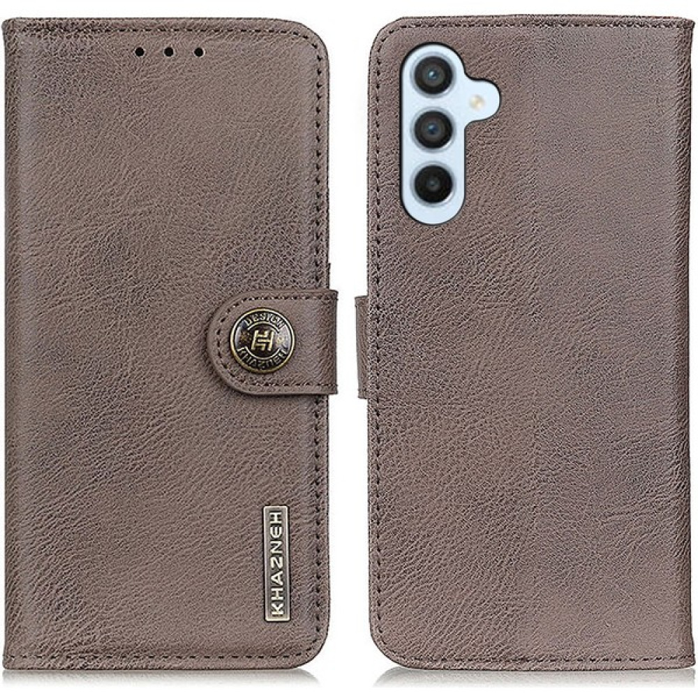 Cool-M Samsung Galaxy A05S 4g Case Cove Cowhide Doku Stand Cüzdan Deri Cep Telefonu Kapağı (Yurt Dışından) - Asker Yeşili Cep Telefonu Kılıfı Fiyatı