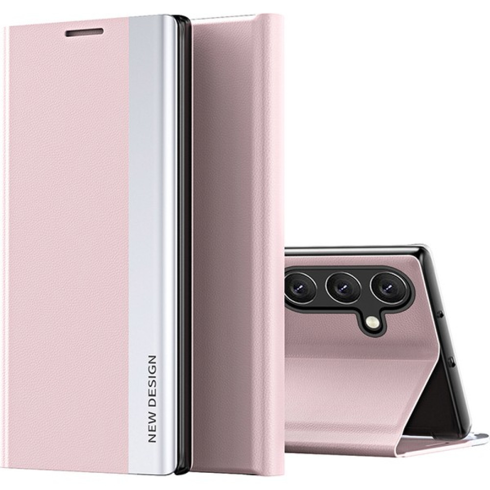 Cool-M Samsung Galaxy A15 4g Kılıf Pu Deri Standı Elektrapan Telefon Kapağı (Yurt Dışından) - Pembe Cep Telefonu Kılıfı Fiyatı