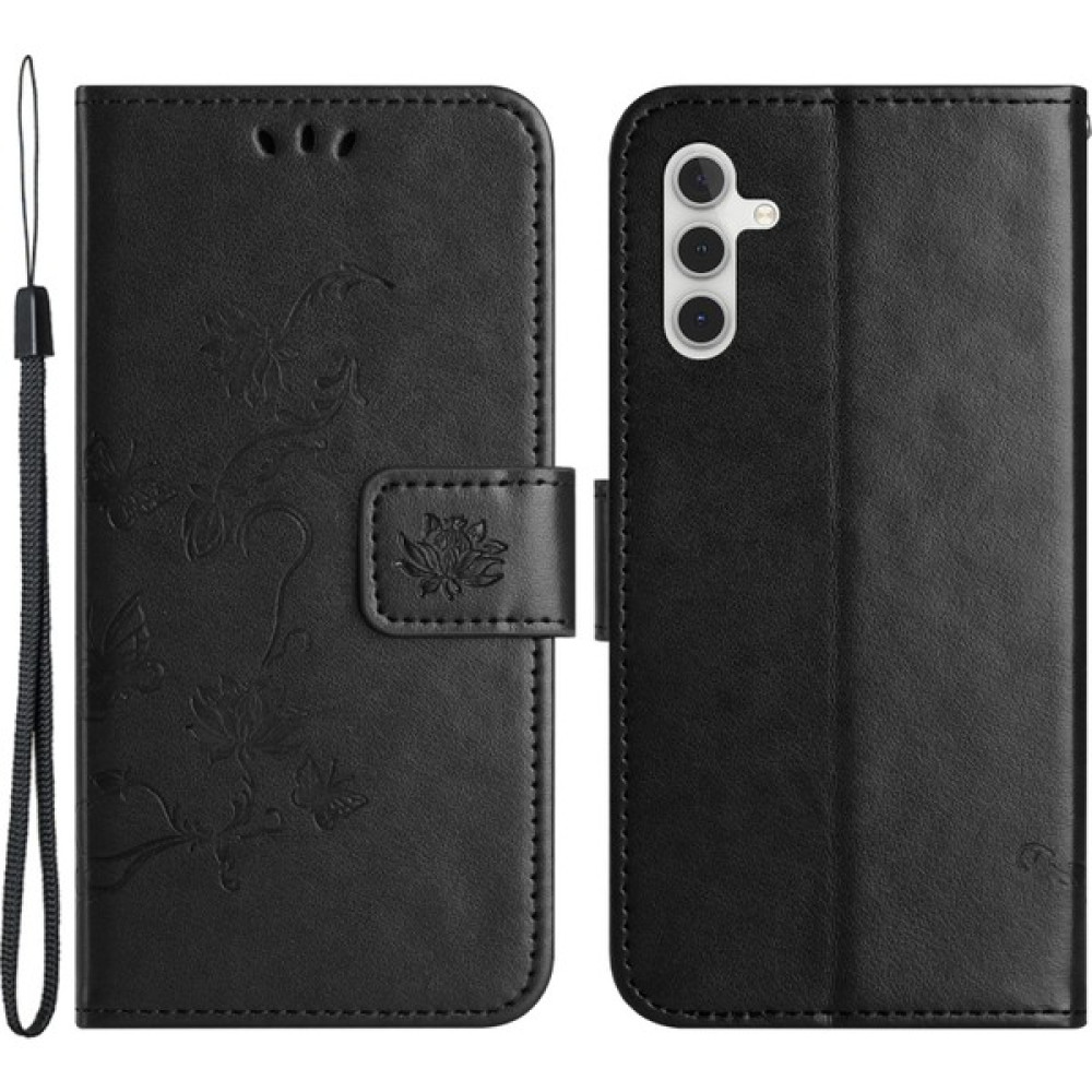 Cool-M Samsung Galaxy A34 5g Baskılı Kelebek Çiçek Deseni Pu Deri Deri Kapak Manyetik Kapatma Stand Cüzdan Folio Telefon Kılıfı Kayış (Yurt Dışından) Cep Telefonu Kılıfı Fiyatı