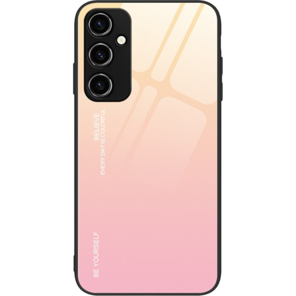 Cool-M Samsung Galaxy A34 5g Gradyan Renkli Telefon Kılıfı Temperli Cam + Pc + Tpu Hibrid Kabuk Şok Emilim Kapağı (Yurt Dışından) Cep Telefonu Kılıfı Fiyatı