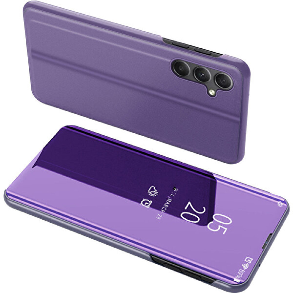 Cool-M Samsung Galaxy A34 5g Pencere Aynası Pu Deri Kılıfı Görüntüle (Yurt Dışından) - Mor - Mavi Cep Telefonu Kılıfı Fiyatı