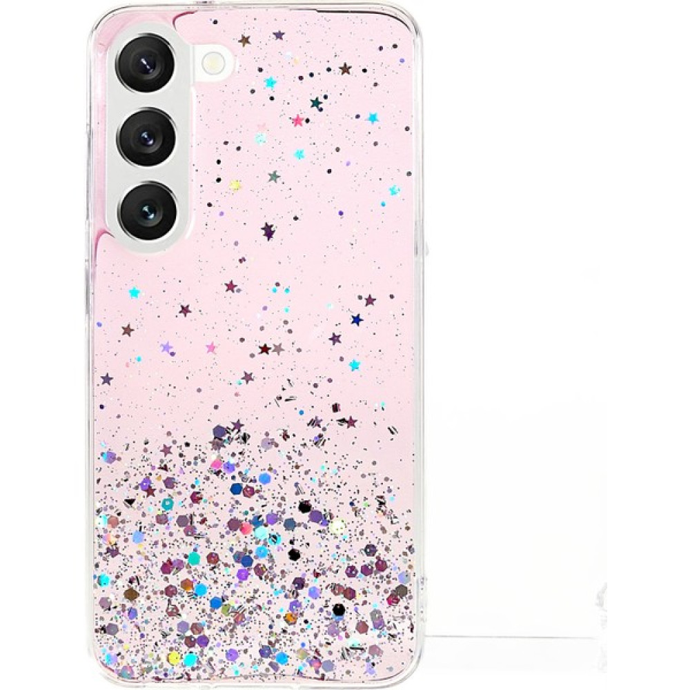 Cool-M Samsung Galaxy S22 5g Starry Sky Sparkle Epoksi Telefon Kılıfı Yumuşak Tpu Koruyucu Arka Kapak (Yurt Dışından) - Pembe Cep Telefonu Kılıfı Fiyatı