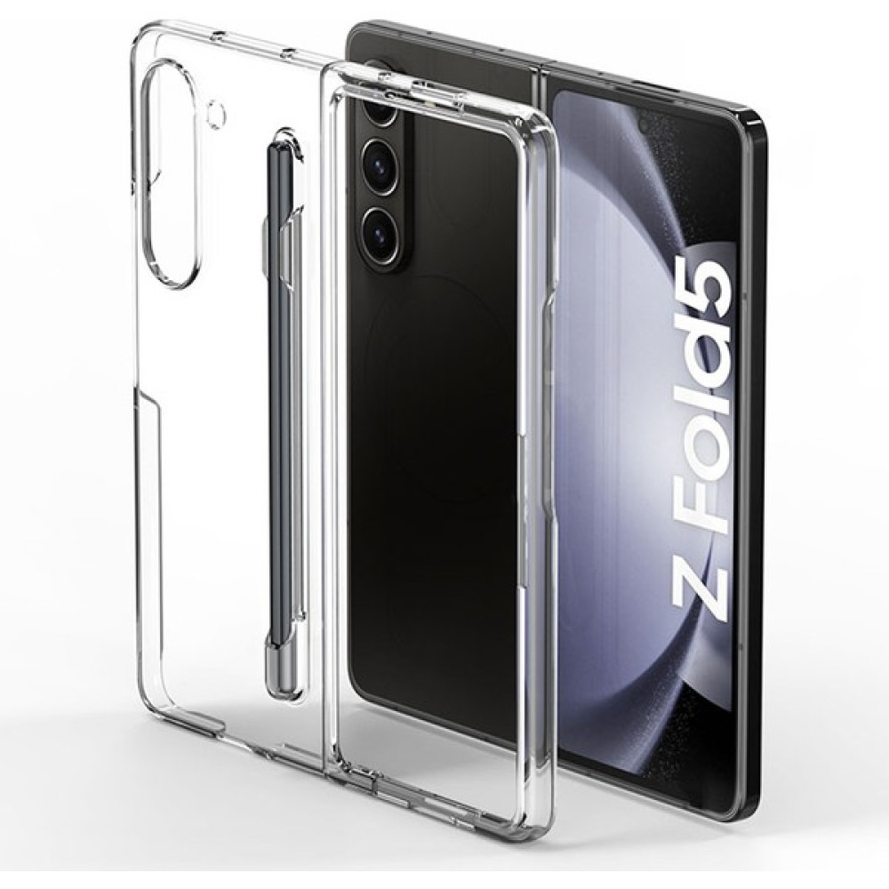 Cool-M Samsung Galaxy Z Fold5 5g Cilt-Touch Koruyucu Sert Pc Kılıf Pen Yuvası Tasarımı Katlanır Telefon Kapağı (Yurt Dışından) - Şeffaf Cep Telefonu Kılıfı Fiyatı