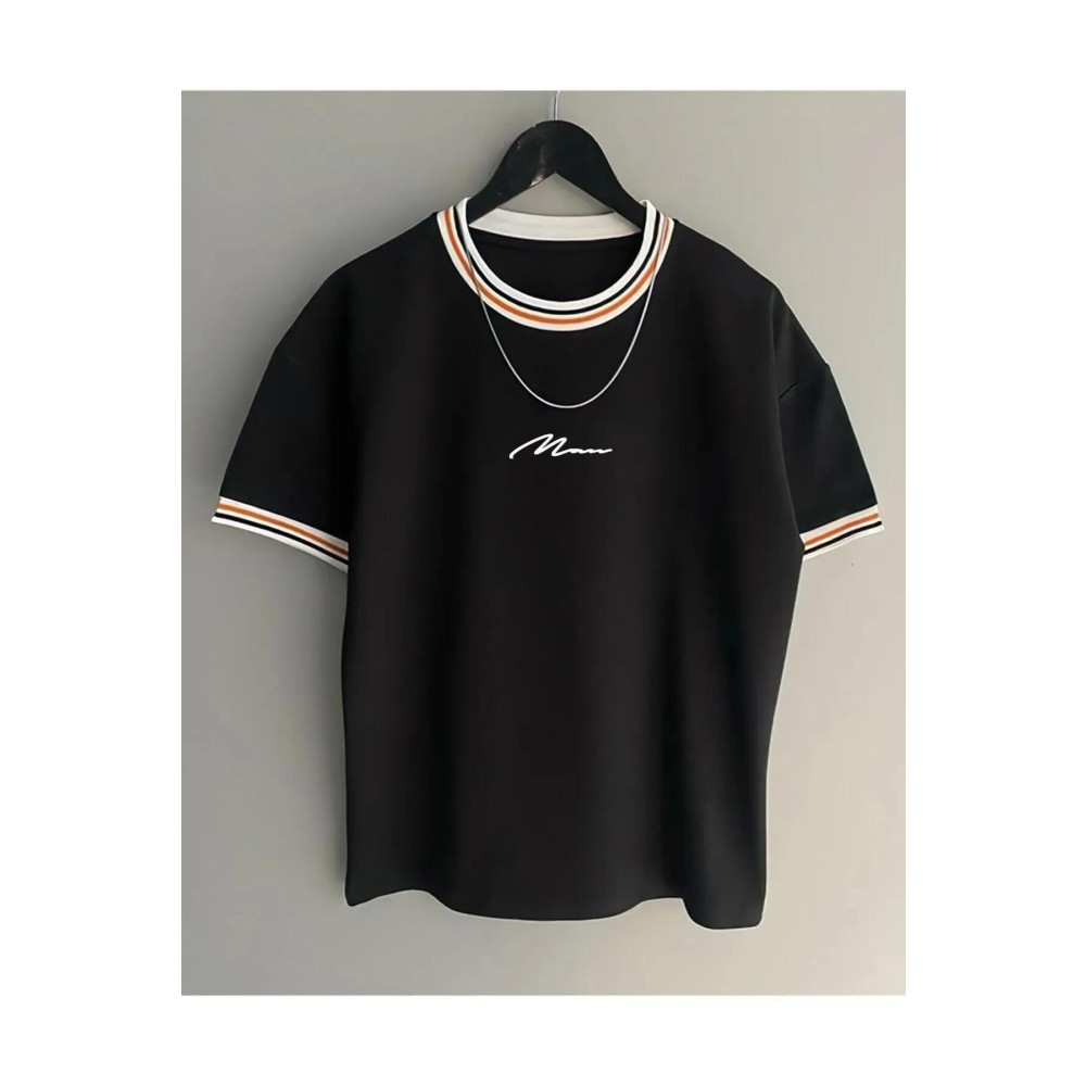 Cool mans Unisex Yeni Sezon Oversize Kalıp El Yazı Man Yaka Detaylı Yazlık T-shirt XXL Beden Bayan T-shirt Fiyatı